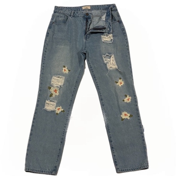 Chelsea and violet straight leg call embroidery jeans 32” - Picture 1 of 8